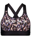 Stella Merino X-Back Bra W Rock Leopard/Black + Mons Royale
