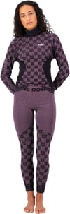 Mons Royale + Ascender Merino Baselayer Mock Neck LS W Mauve/Black - 4