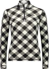 Cascade Merino Baselayer 1/4 Zip LS W Check + Mons Royale