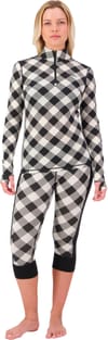 Mons Royale + Cascade Merino Baselayer 1/4 Zip LS W Check - 4