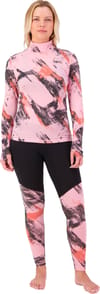 Mons Royale + Cascade Merino Baselayer Mock Neck LS W Paintbrush Pink - 4