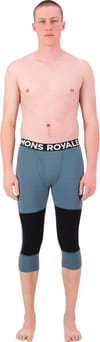 Mons Royale + Olympus Merino Baselayer 3/4 Legging M Goblin Blue/Black - 5