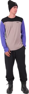 Mons Royale + Yotei Merino LS M Cinder/Blue Dusk/Black - 4