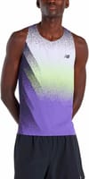 Race Day Ultra Light Printed Singlet Electric Purple + New Balance