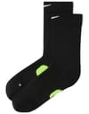 Nike Running + U Nike Midweight Run Crew Socks Black Volt White