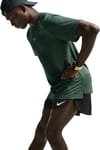 Nike Running + M Nike AF Stride SS Top Black Lt Green Spark Reflective Silver - 5