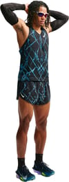 Nike Running + M Nike Dri-Fit ADV Aeroswift 2In Aop Short Black White - 4