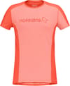 Falketind Equaliser Merino T-Shirt W'S Peach Amber/Orange Alert + Norrona