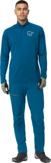 Norrona + Fjørå Equaliser Long Sleeve Zip Top M'S Mykonos Blue/Castor Grey - 4