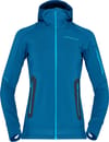 Falketind Power Grid Hood W'S Mykonos Blue + Norrona