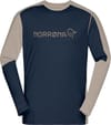 Falketind Equaliser Merino Round Neck M'S Indigo Night/Pure Cashmere + Norrona