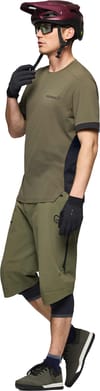 Norrona + Fjora Equaliser T-Shirt M Olive Night Caviar Black - 3