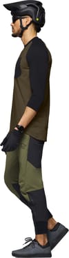 Norrona + Skibotn Equaliser Merino 3/4 T-Shirt M Olive Night Caviar Black - 5