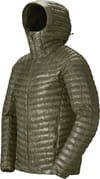 Norrona + Trollveggen Down800 Super Light Hood M Deep Lichen Green