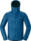 Trollveggen Down800 Super Light Hood M Dark Blue + Norrona