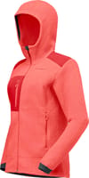 Norrona + Trollveggen Warm3 Zip Hood W Deep Sea Coral Baked Apple