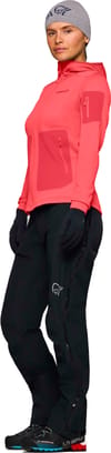 Norrona + Falketind Warm2 Stretch Hood W Deep Sea Coral Baked Apple - 5