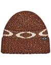 W Ellipse Ribbed Beanie Dark Umber + Oakley