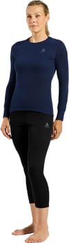 Odlo Active Warm Originals Stripe Onderbroek Dames - dark sapphire - sundried tomato