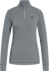 BL Top Turtle Neck LS Half Zip Active Warm Eco W Steel Grey Melange + Odlo