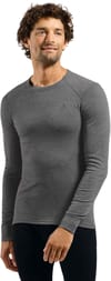 Odlo + BL Top Crew Neck LS Active Warm Eco M Steel Grey Melange - 3