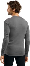 Odlo + BL Top Crew Neck LS Active Warm Eco M Steel Grey Melange - 4