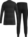 Odlo + Set Long Active Warm Eco Kids Black/Grey Melange