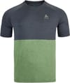 T-Shirt Crew Neck S/S Ride 365 Loden Frost Melange - Black Melange + Odlo