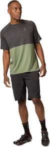 Odlo + T-Shirt Crew Neck S/S Ride 365 Loden Frost Melange - Black Melange - 3