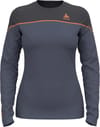BL Top Crew Neck L/S Revelstoke PW 150 Folkstone Gray India Ink + Odlo