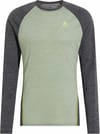 BL Top Crew Neck L/S Natural Performance Matte Green Dark Grey + Odlo
