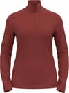 Mid Layer 1/2 Zip Roy Pale Mauve Spiced Apple + Odlo
