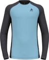 BL Top Crew Neck LS Natural Performance PW 150 Blue Dark Grey + Odlo