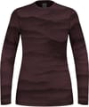 BL Top Crew Neck LS Merino Ridgelines W Fudge Black + Odlo
