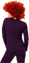 Odlo + BL Top LS Active Warm Originals Stripes W Dark Sapphire Tomato