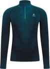 BL Top Turtle Neck LS Half Zip Performance Warm Blackcomb Blue + Odlo