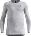 Odlo X POW BL Top Crew Neck LS Active Warm Printed M Silver Grey + Odlo
