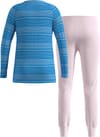 Odlo + Set Long Active Warm Kids Orchid Ice/Nebulas Blue