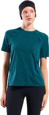 Odlo + Essential Seamless Tee Crew Neck SS W Reflecting Pond Melange - 3