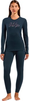 Odlo + Merino 200 80 Years Baselayer Bottom Long W Dark Sapphire - 5