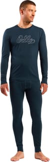 Odlo + Merino 200 80 Years Baselayer Top Crew Neck M Dark Sapphire - 5