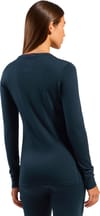 Odlo + Merino 200 80 Years Baselayer Top Crew Neck W Dark Sapphire - 4