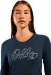 Odlo + Merino 200 80 Years Baselayer Top Crew Neck W Dark Sapphire - 6