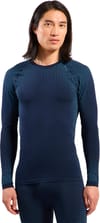 Odlo + Performance Warm Baselayer Top Crew Neck M Dark Sapphire - 3