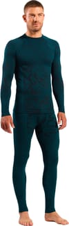 Odlo + Performance Warm Baselayer Top Crew Neck M Reflecting Pond - 5