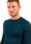 Odlo + Performance Warm Baselayer Top Crew Neck M Reflecting Pond - 6