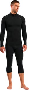 Odlo + Performance Warm Baselayer Top Turtle Neck Half Zip M Black