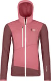 Fleece Grid Hoody W Mountain Rose + Ortovox