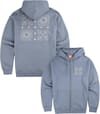 Sunrays Eternal Fleece Fullzip Hood Faded Blue + Oxbow