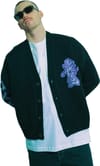 Oxbow + Holmen Double Jacquard Cardigan Black - 3